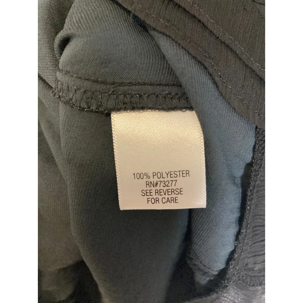 Chic Simply Vera Vera Wang Women XL Black Asymmetrical Drape V-Neck Blouse Top - Picture 6 of 10